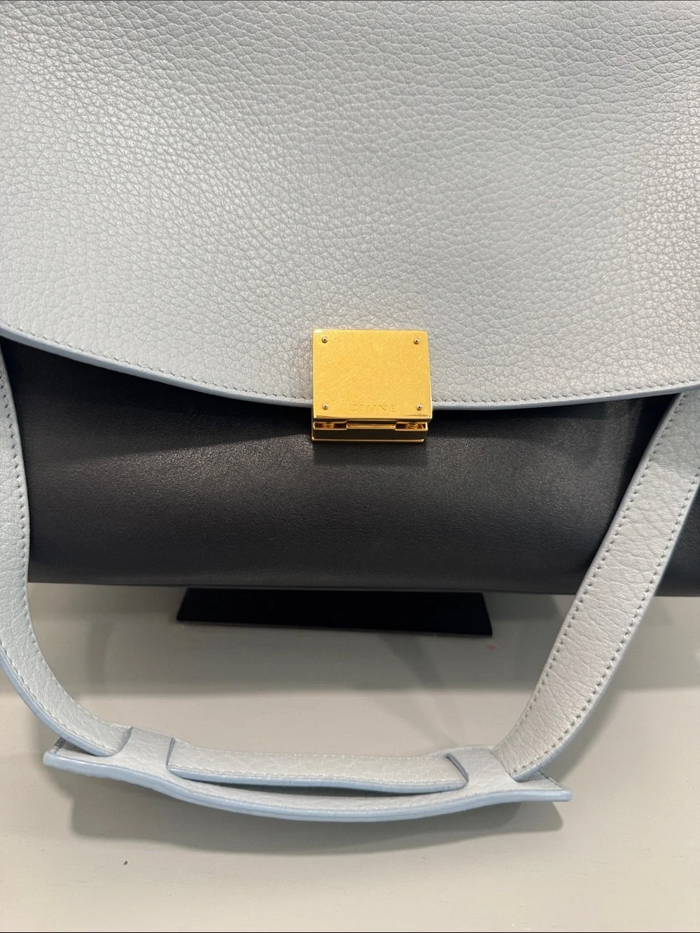 Celine Tricolor Trapeze with Gold Hardware